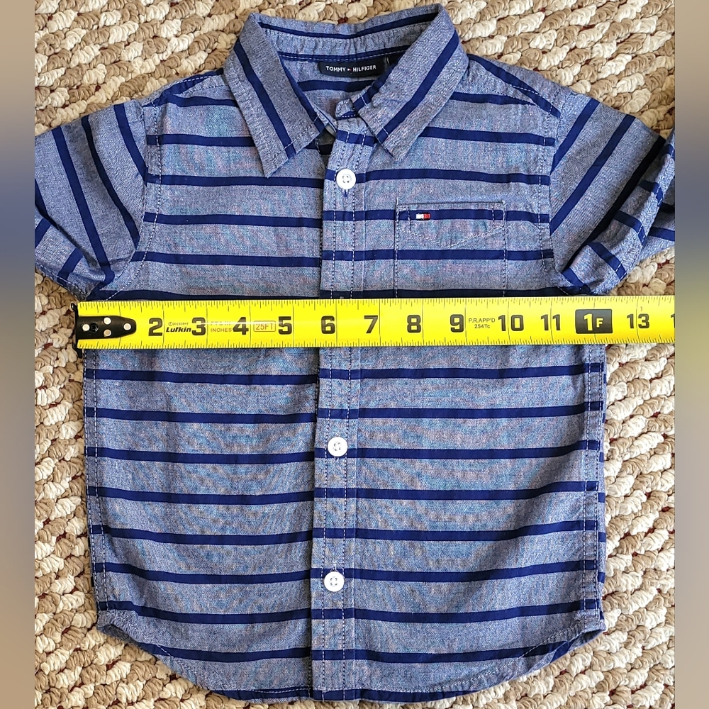Tommy Hilfiger Blue Striped Button Down 18M
